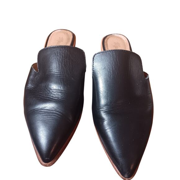 Madewell Jemma Mule flats black leather size 7.5 - Picture 3 of 5